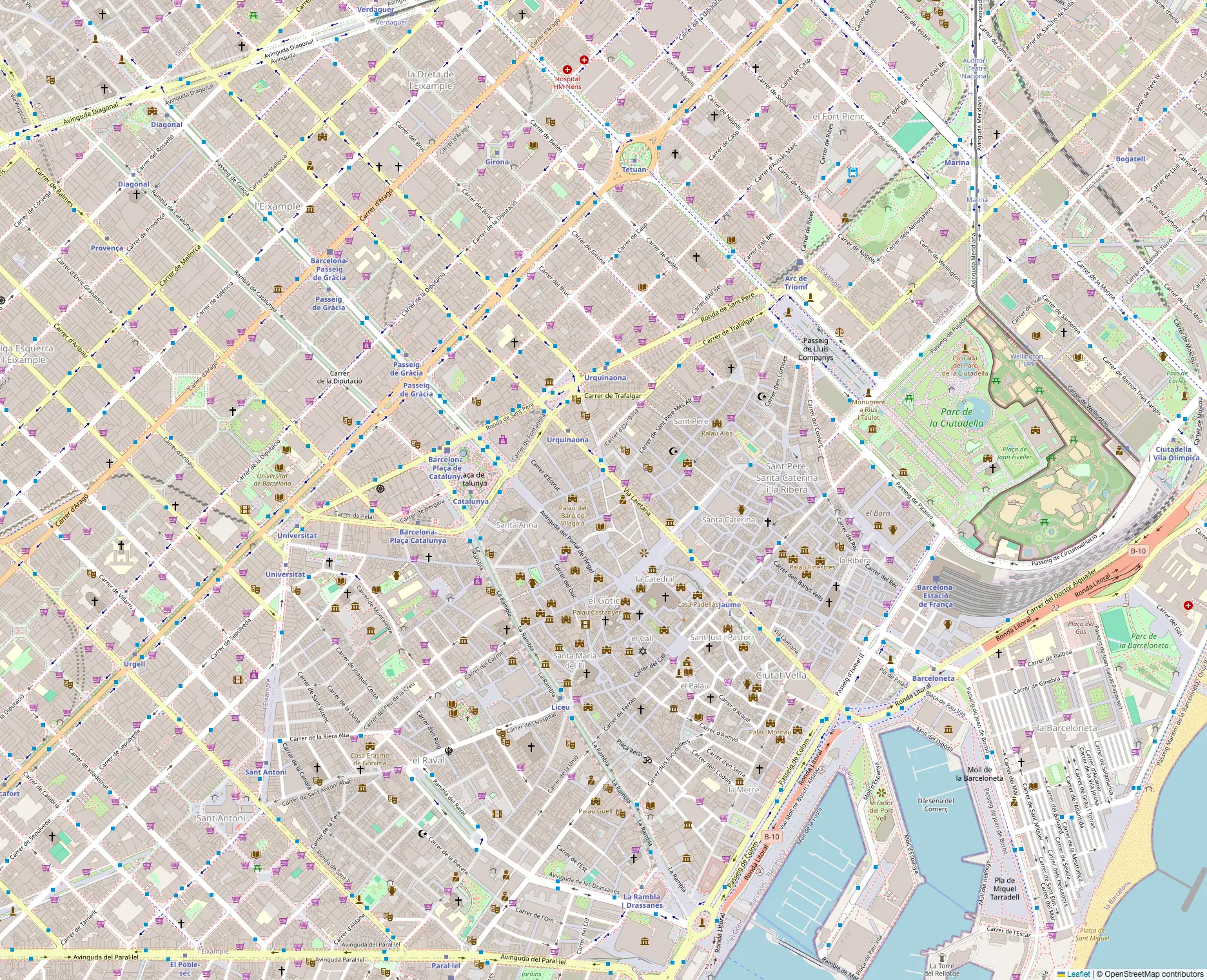 Map: Ciutat Vella, Barcelona